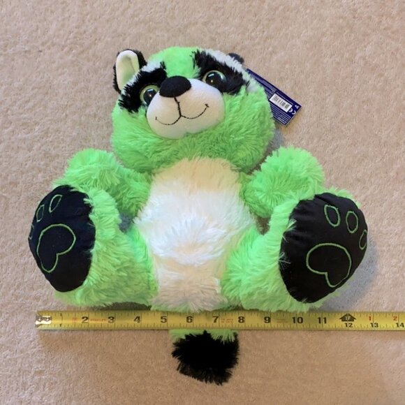 Vintage Kellytoy Green Plush Raccoon - Picture 10 of 10